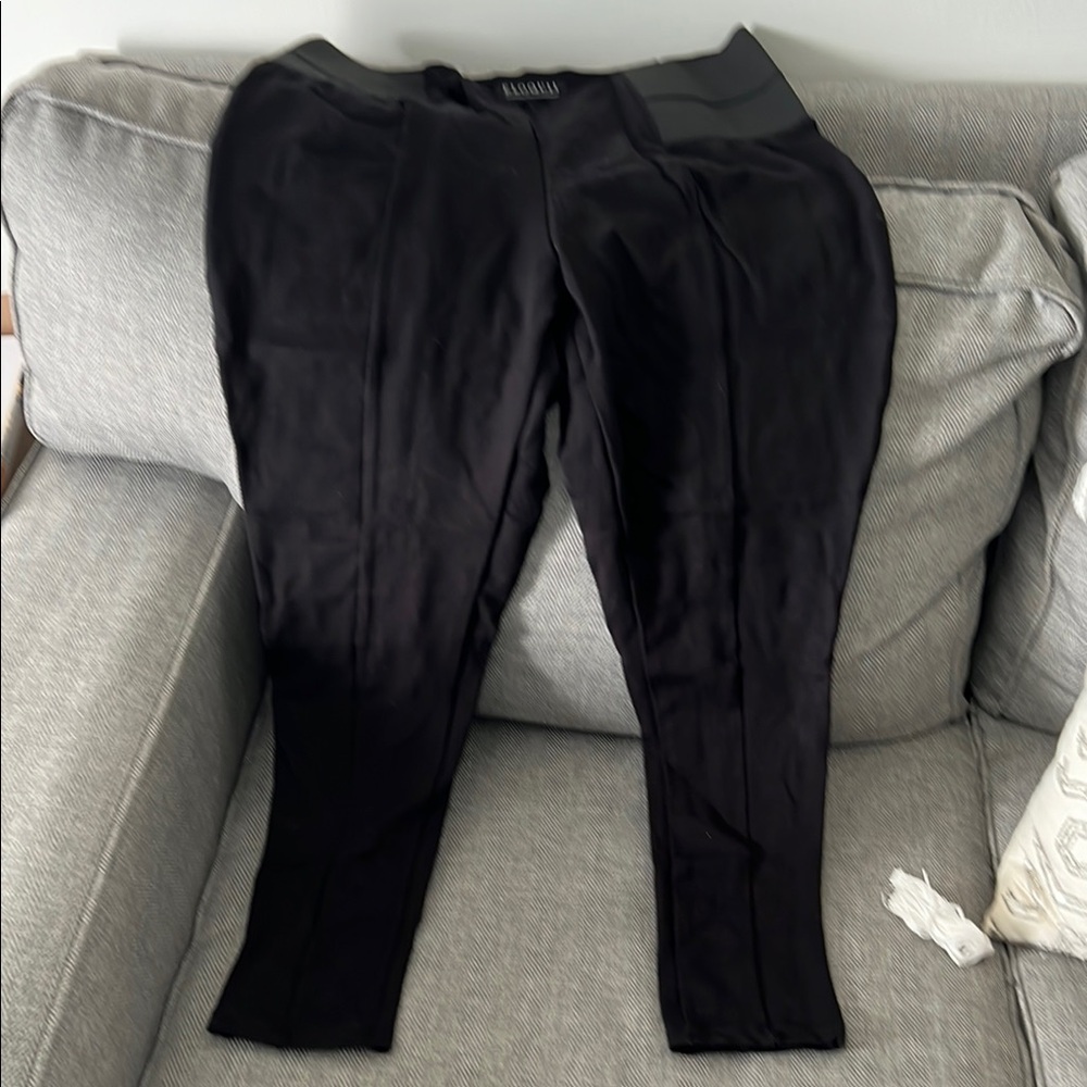 Eloquii Black Leggings with Tapered Fit